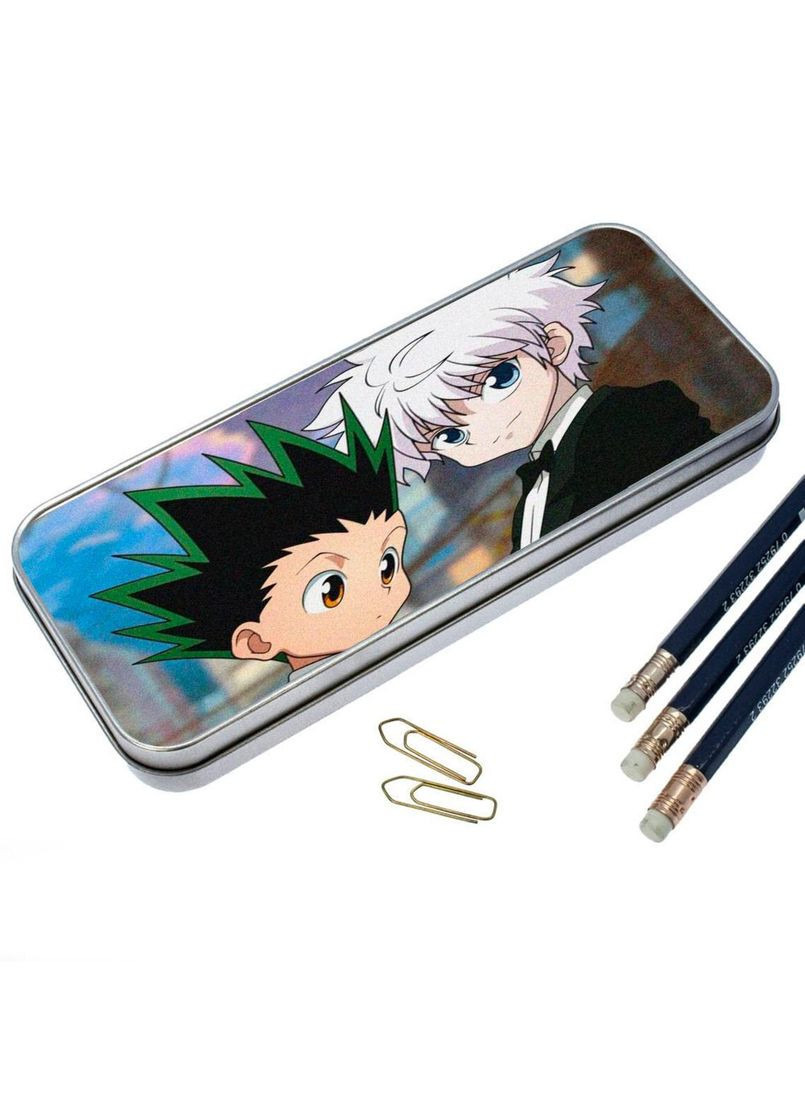 Органайзер для канцелярских принадлежностей металлический, кейс для мелочей Хантер х Хантер #004 7*18 см Silver No Brand (309153705)