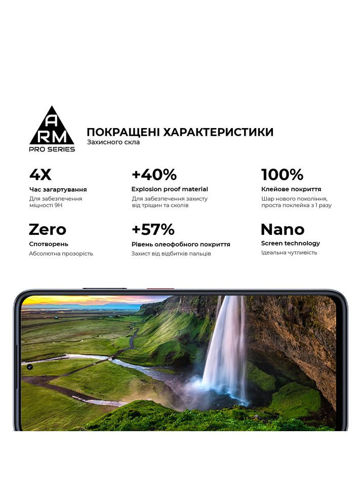 Защитное стекло Pro для ZTE Nubia V60 Black (ARM78907) ArmorStandart (327882675)