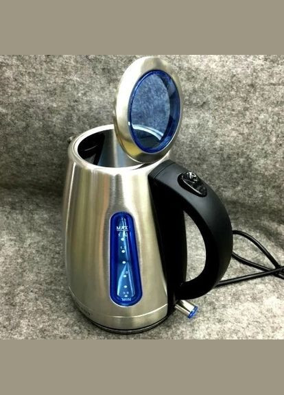 Дисковый металлический электрочайник S12 2 Л компактный электрический чайник металл Sokany (296925805)