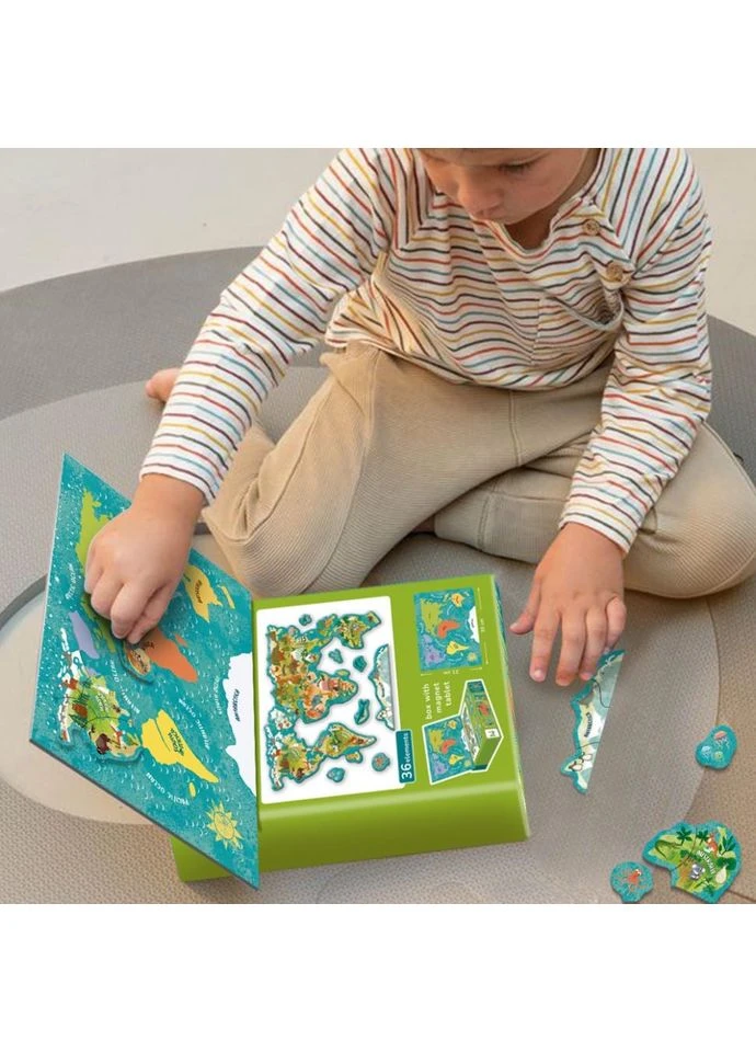 Гра настільна Магнітна мапа світу тварини (SR-113-N-1415) DoDo Toys (401824888)
