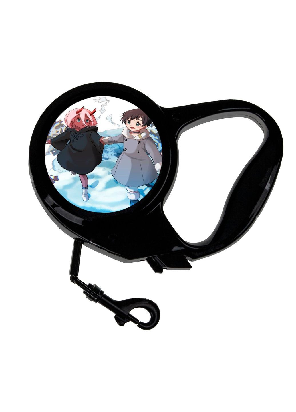 Поводок-рулетка для животных с принтом Аниме Любой во Франксе #0016 3 м черный No Brand (309151938)