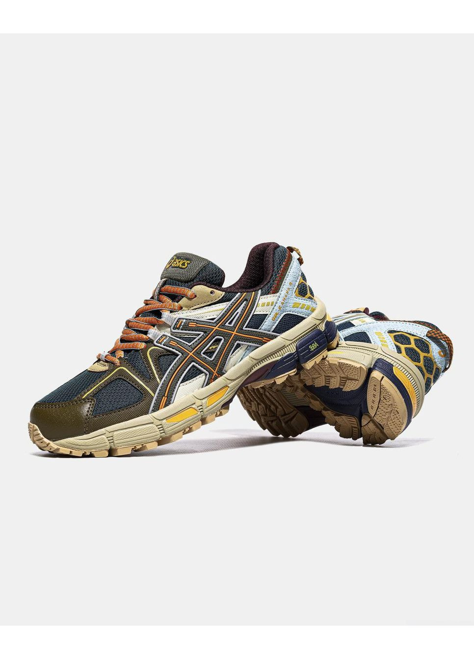 Коричневі Осінні кросівки чоловічі asics gel kahana 8 beige / blue асікс гель кахано 8 No Brand