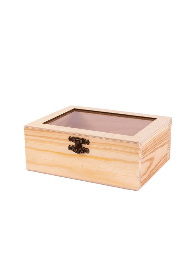 Ящик деревянный с замком и прозрачным верхом 20х15х8см Rosa Talent (362660722)