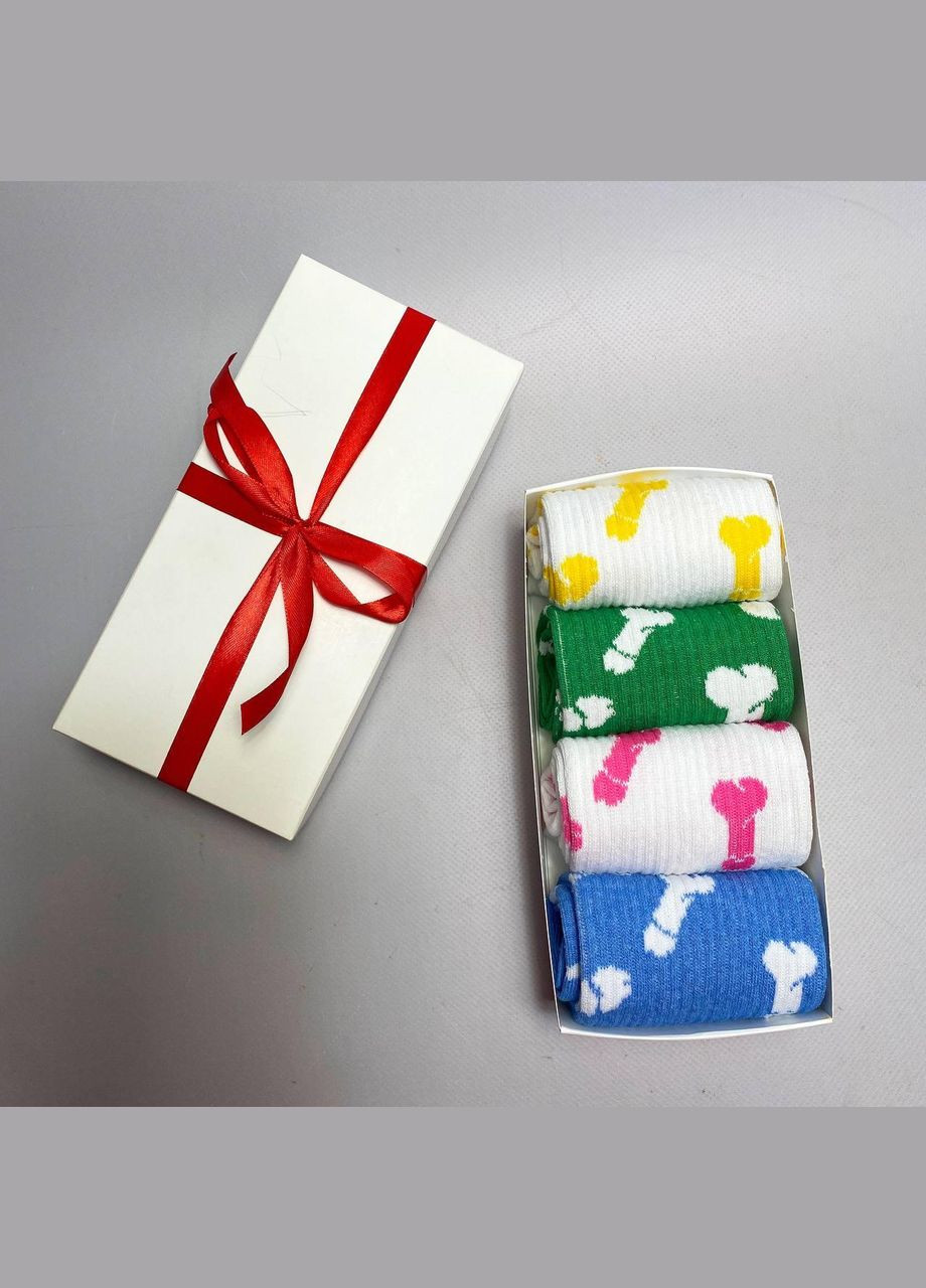 Комбинированные бокс мужских высоких носков 40-45 на 4 пары в подарочной коробке Vakko (306424197)