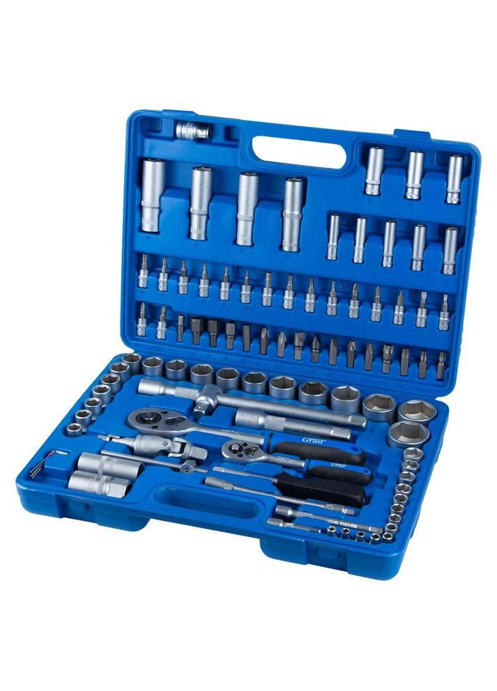 Набор торцевых насадок и биты 1/4", 1/2" 94шт Start (6003175) Grad (369940859)