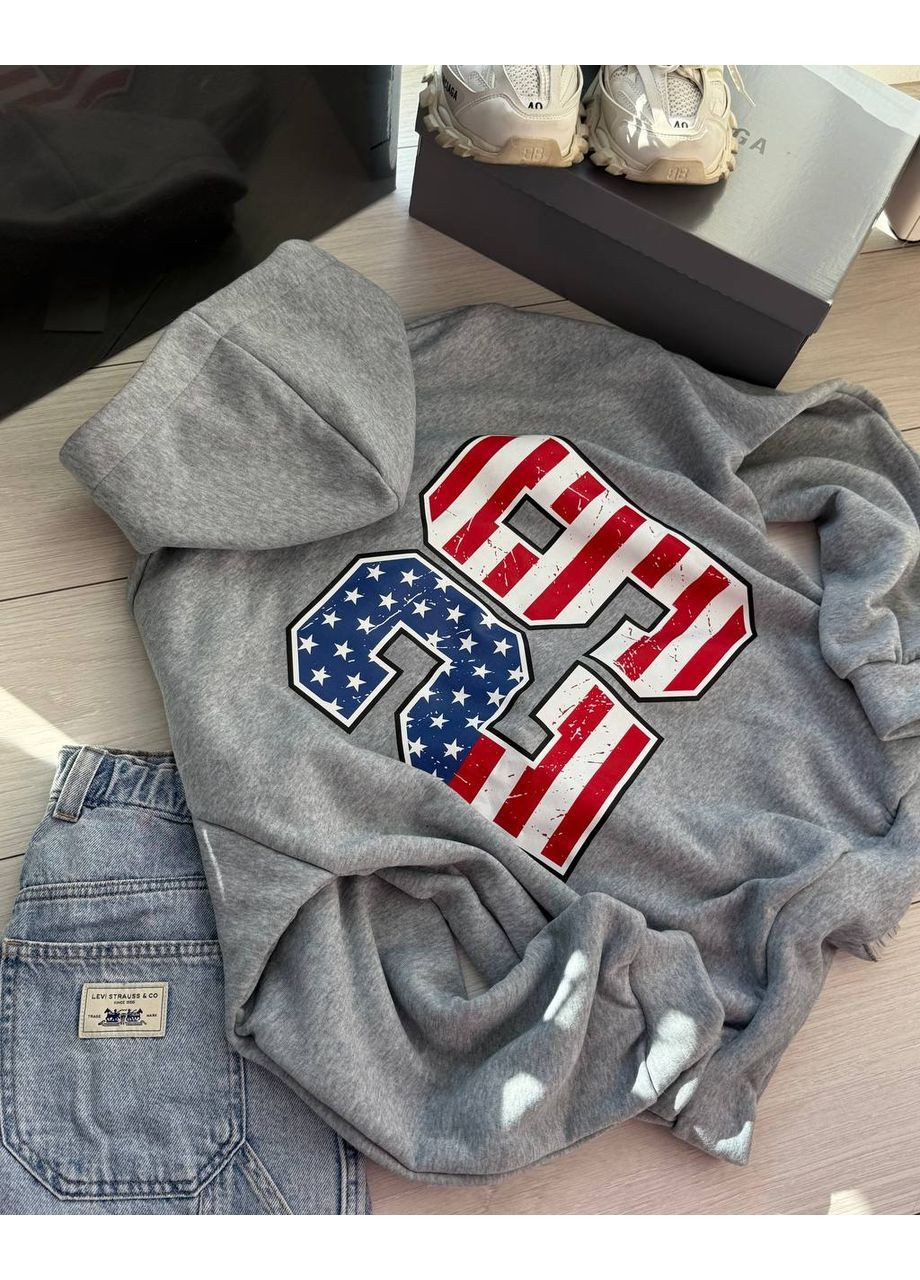 Тепле худі з принтом на спині (426) No Brand (365639377)