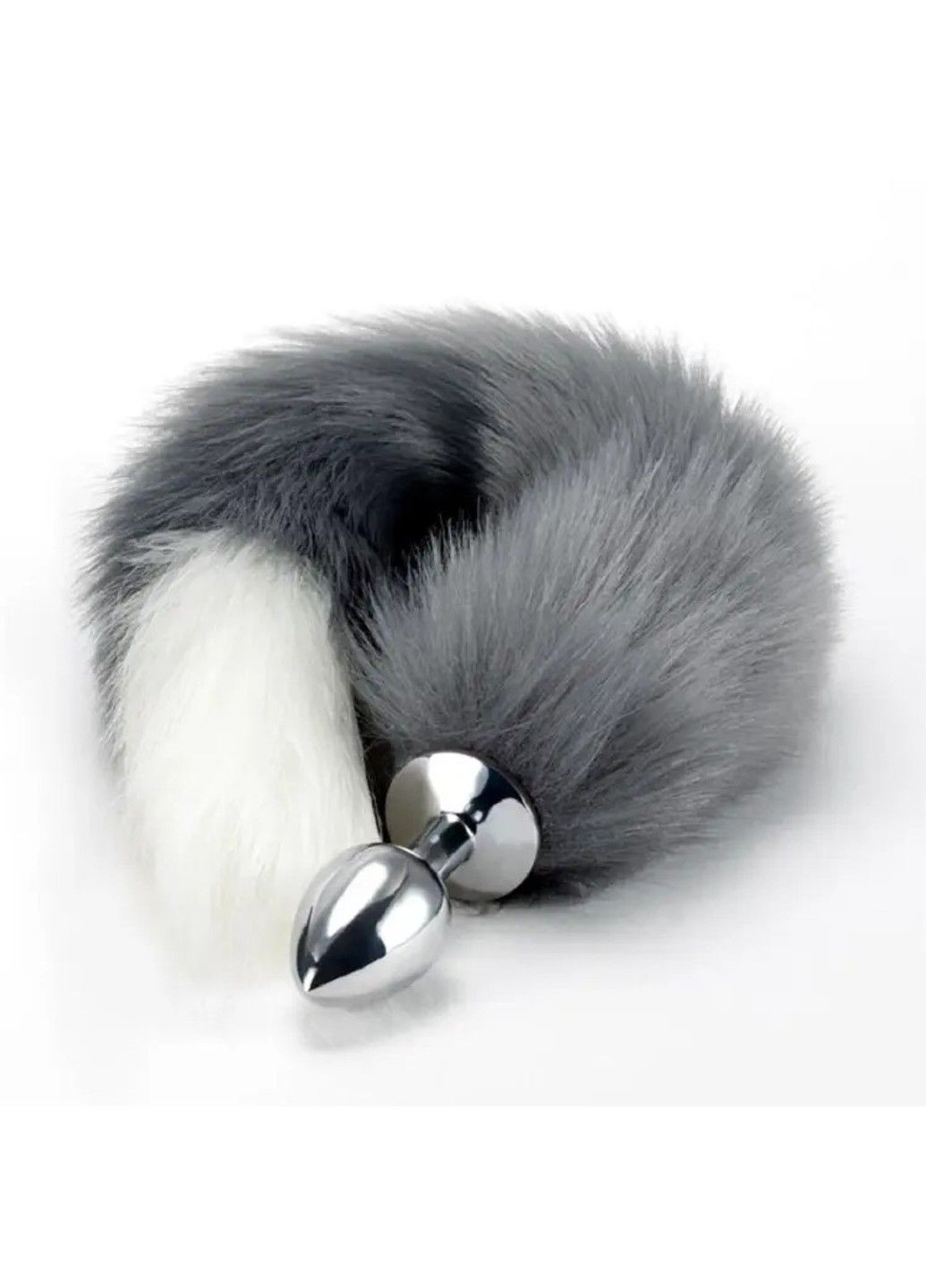 Металлическая анальная пробка с хвостиком ( размер S) We Love (284278245)