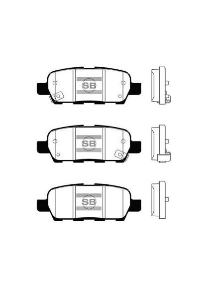 Колодка торм. диск. INFINITI G35 08- задн. (пр-во SANGSIN) SP1250 HI-Q (364975195)