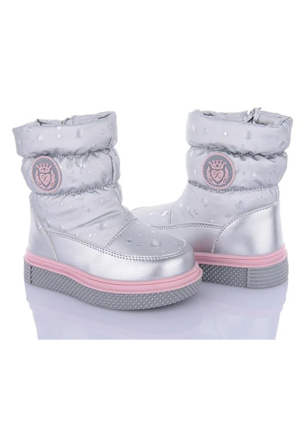 Серые дутики Kimboo на молнии