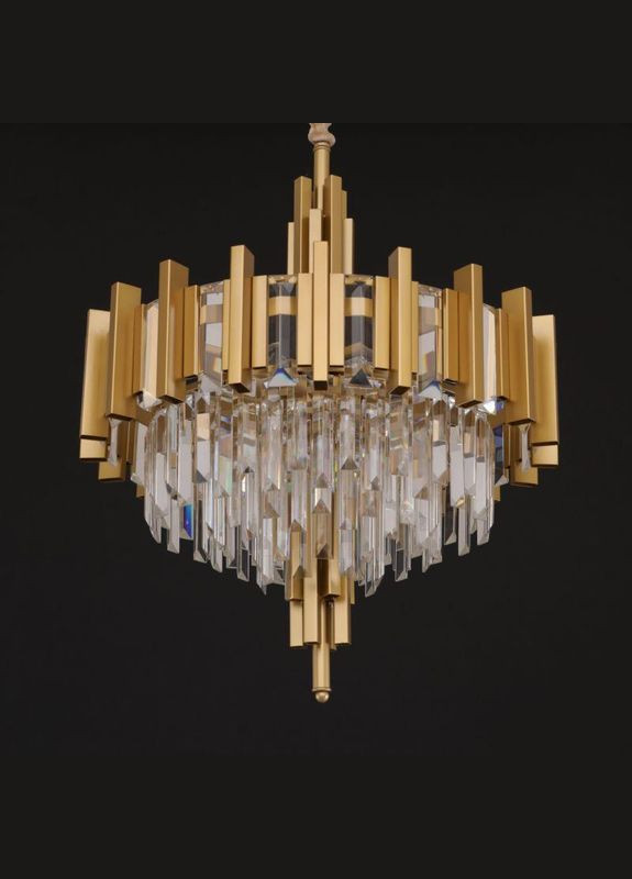 Люстра металева з кришталем 8 ламп 60х70 см Stellare (301941179)