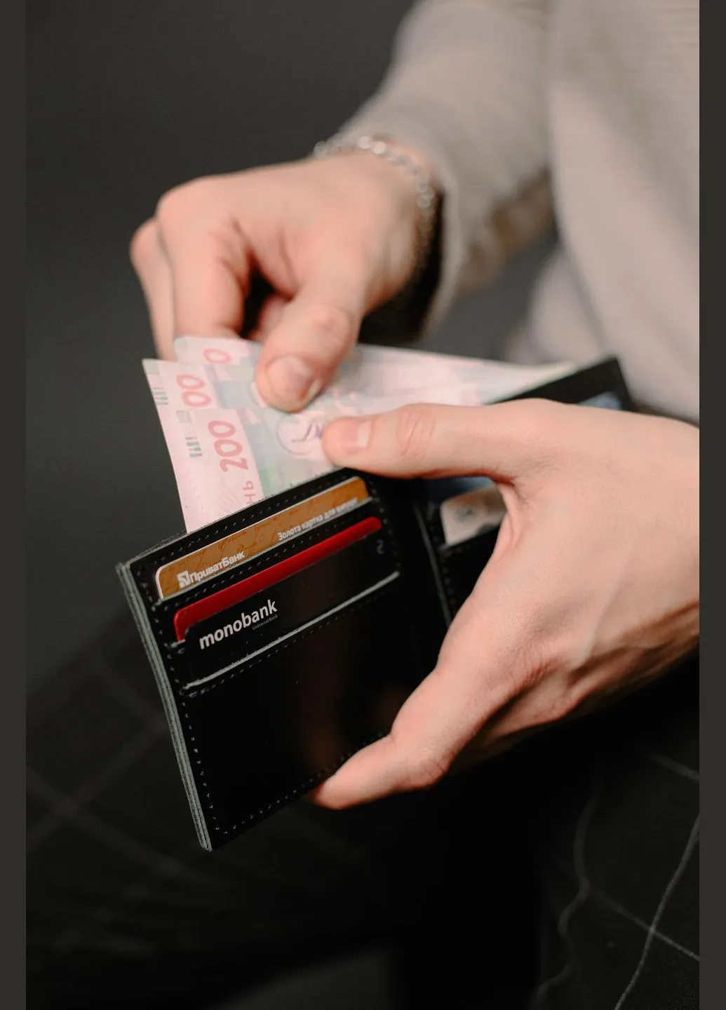 Мужской кошелек-бифолд из натуральной гладкой кожи SR004 ( ) No Brand (333342079)