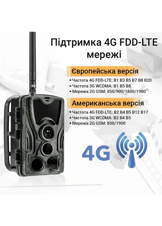 Фотоловушки, охотничья APP / 4G камера HC-801LA-LI-APP, с приложением, 20Mp, Cloud Suntek (376267543)