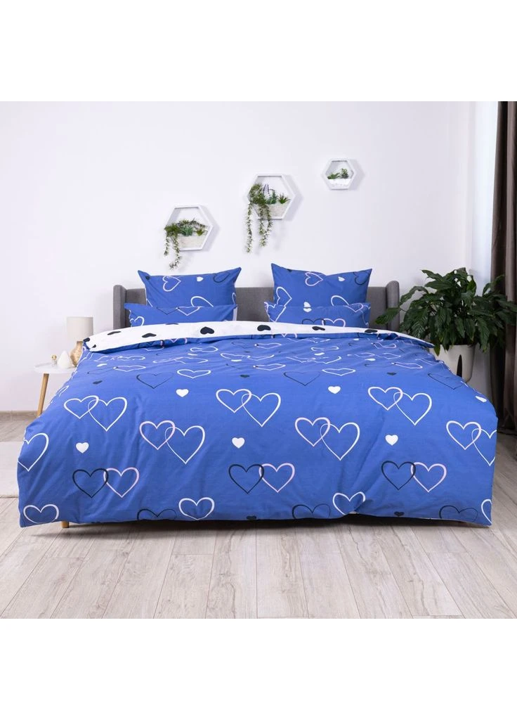 Комплект постільної білизни " " сімейний (NAVY BLUE LOVE 31, 70x70) ТЕП (365821867)