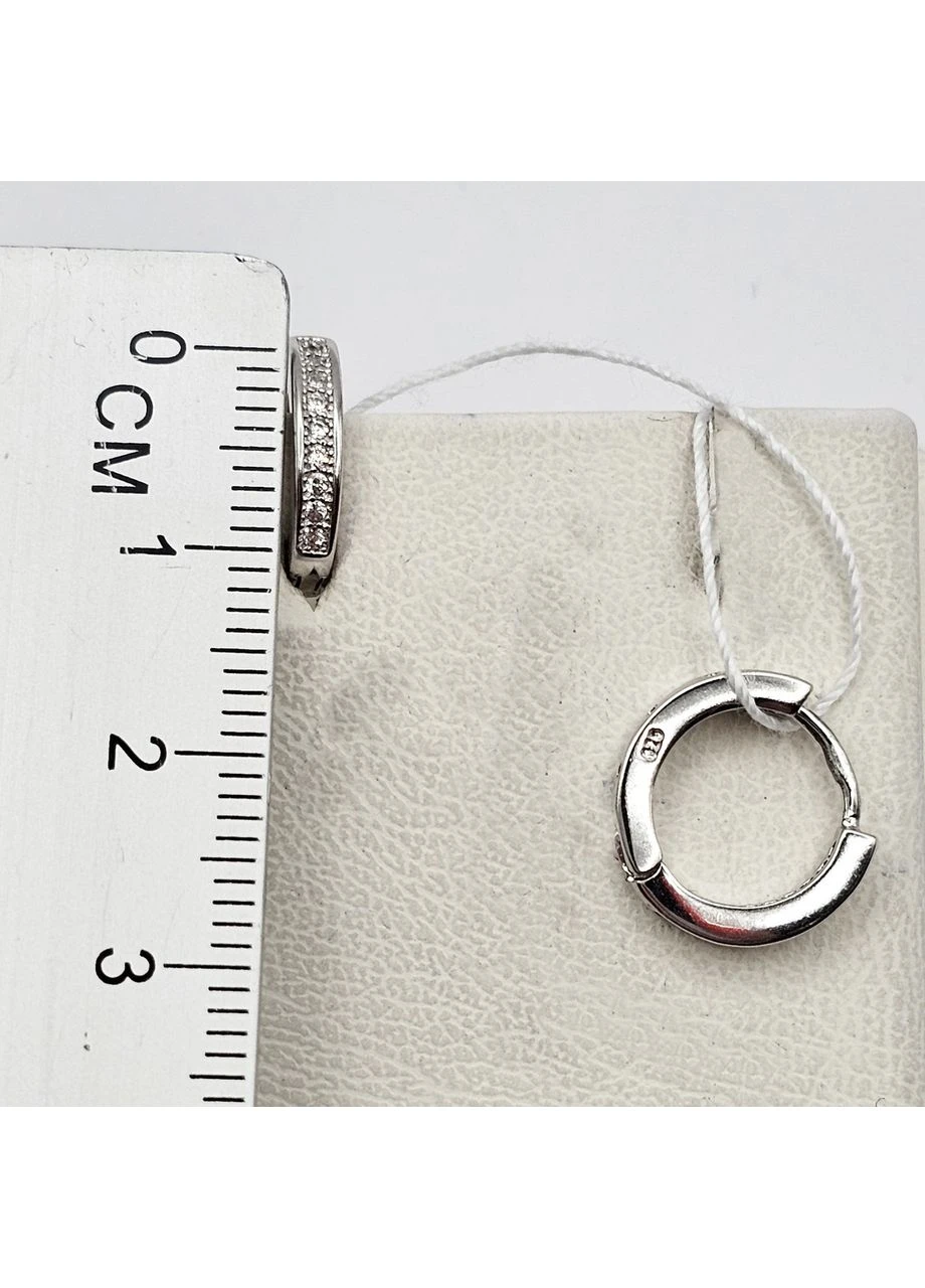 Серьги кольца серебряные с кубическим цирконием 1,9 г No Brand (385212625)