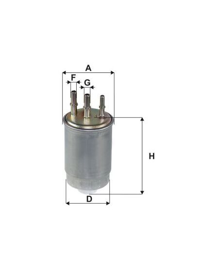 Фильтр топливный SANGYONG KYRON, REXTON 2.0, 2.7 XDI 05- (пр-во WIX-FILTERS) WF8558 WIX Filters (366113787)