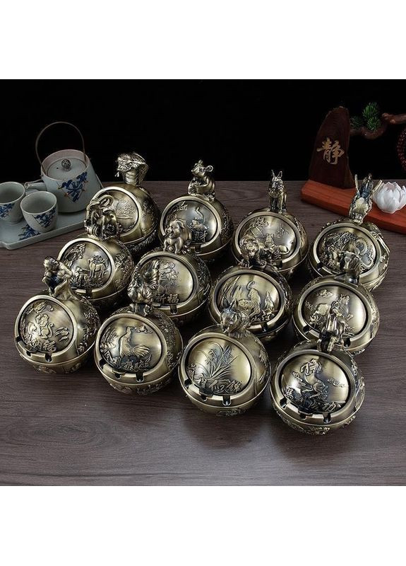 Металева попільничка Щура/Миши (Колір Латунь) No Brand (325425747)