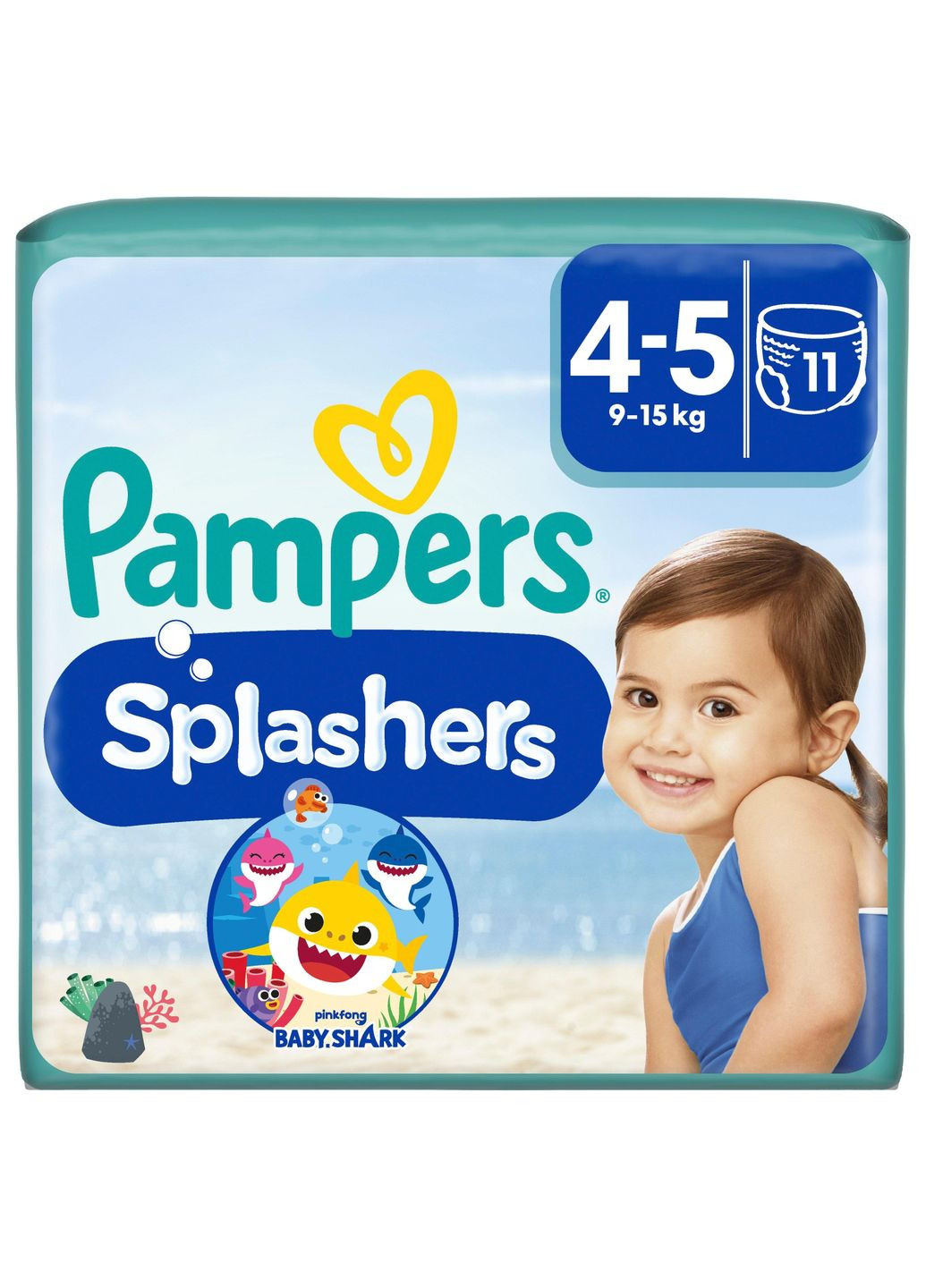 Подгузники-трусики для плавания Splashers 4-5 (9-15 кг), 11 шт. Pampers 81666976 (327223514)