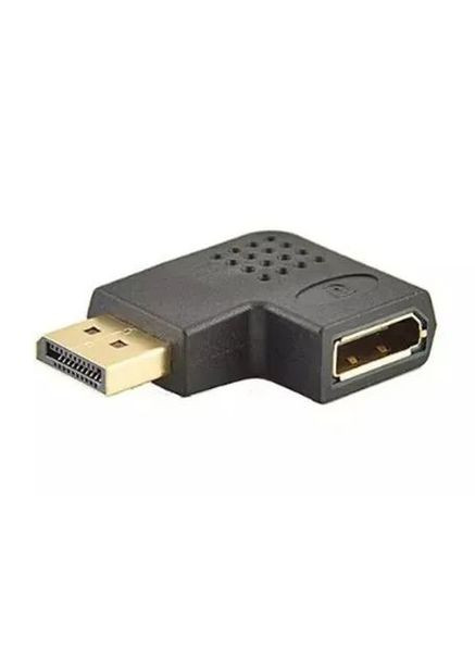 Перехідник відео DisplayPort DisplayPort M/F (адаптер) v1.2 4K@60Hz 90° вправо Lucom (372163115)