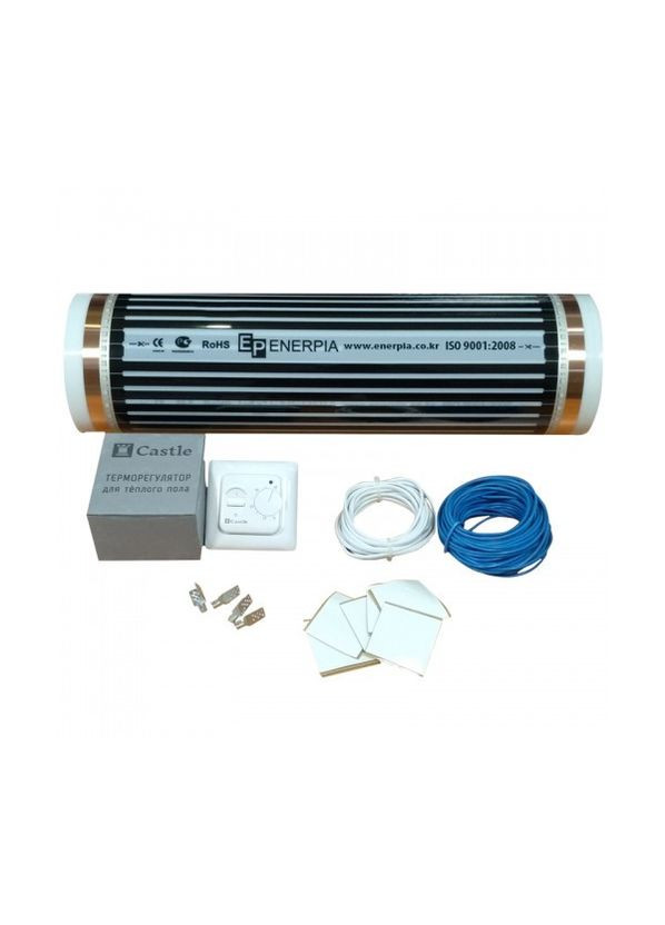 Інфрачервона тепла підлога комплект з терморегулятором Castle 5.16 - 3 м2 Enerpia (315762580)