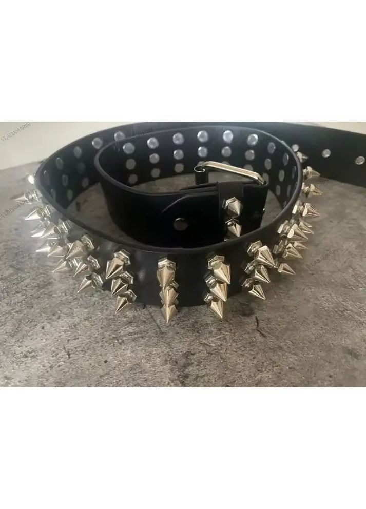 Браслет на руку з металевими шипами,готичний,панк-рок браслет з трьома рядами фігурних шипів No Brand (367838112)