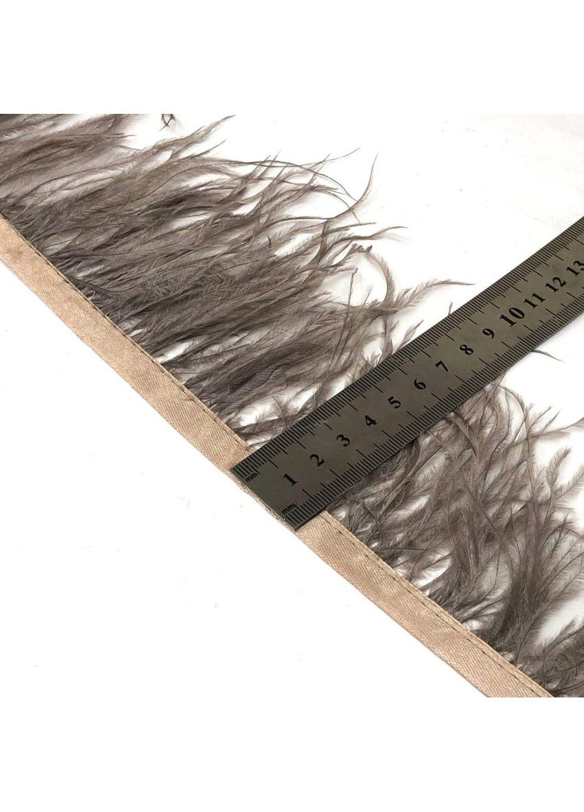 50 см - Перья страуса на ленте 8-10 см - кофейный Plus-plus (352743129)