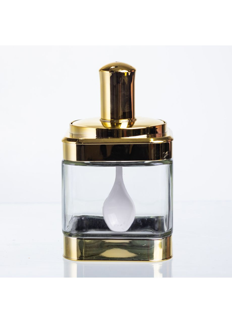 Ємність для спецій зі скла HP-1334 стильна банка для приправ з металевою кришкою для кухні Yiwu (370432817)