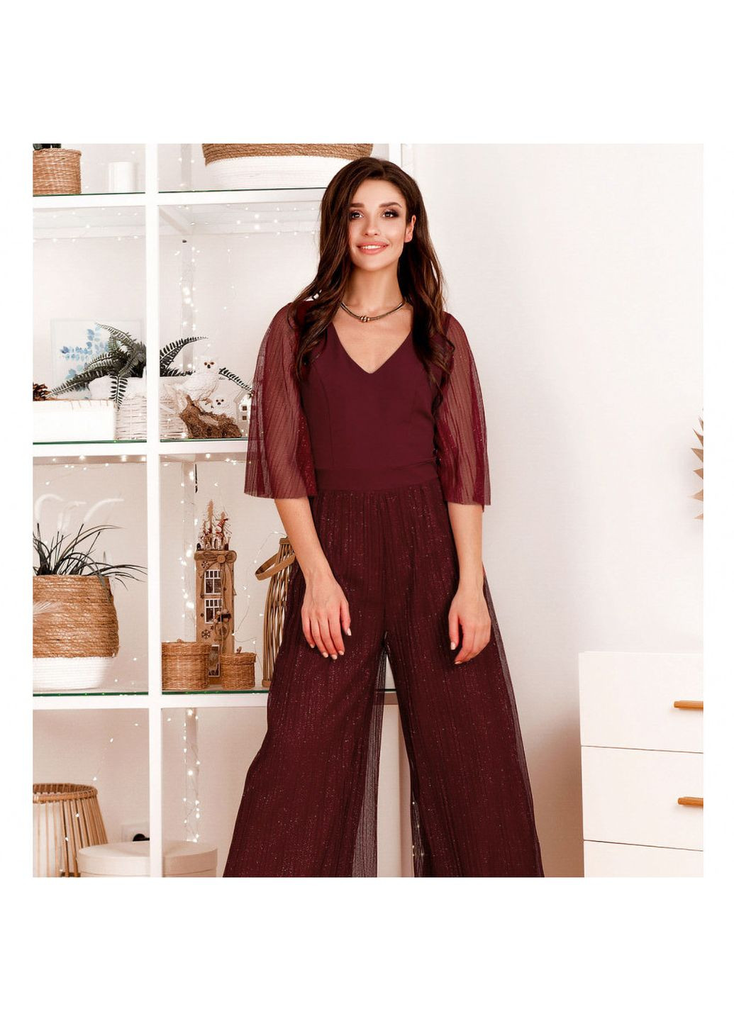 Комбінезон Liton темно-вишневий костюмна