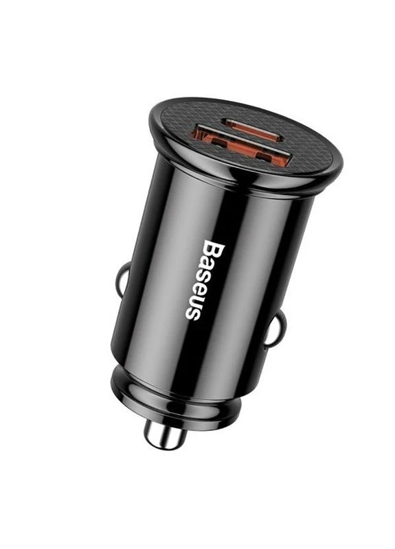 АЗП Circular Plastic 30W (1USB-A/1C) (CCALL-YS) black Baseus (394756147)
