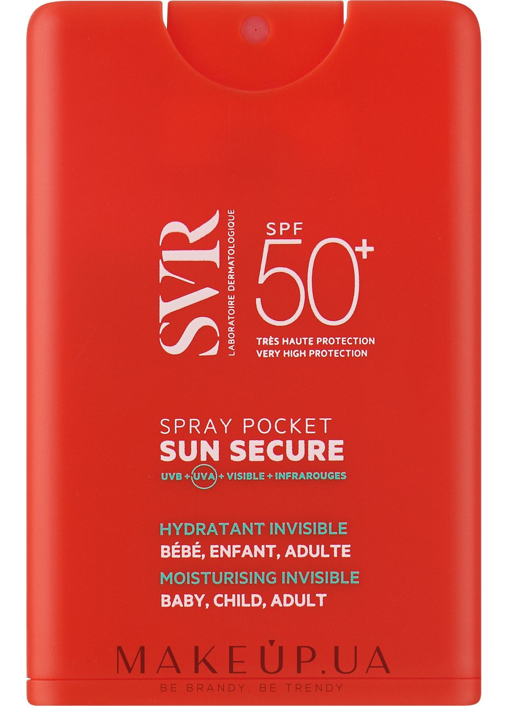 Кишеньковий сонцезахисний спрей Sun Secure Pocket Spray SPF50+ 20ml (1093205-31159420) SVR (368656808)