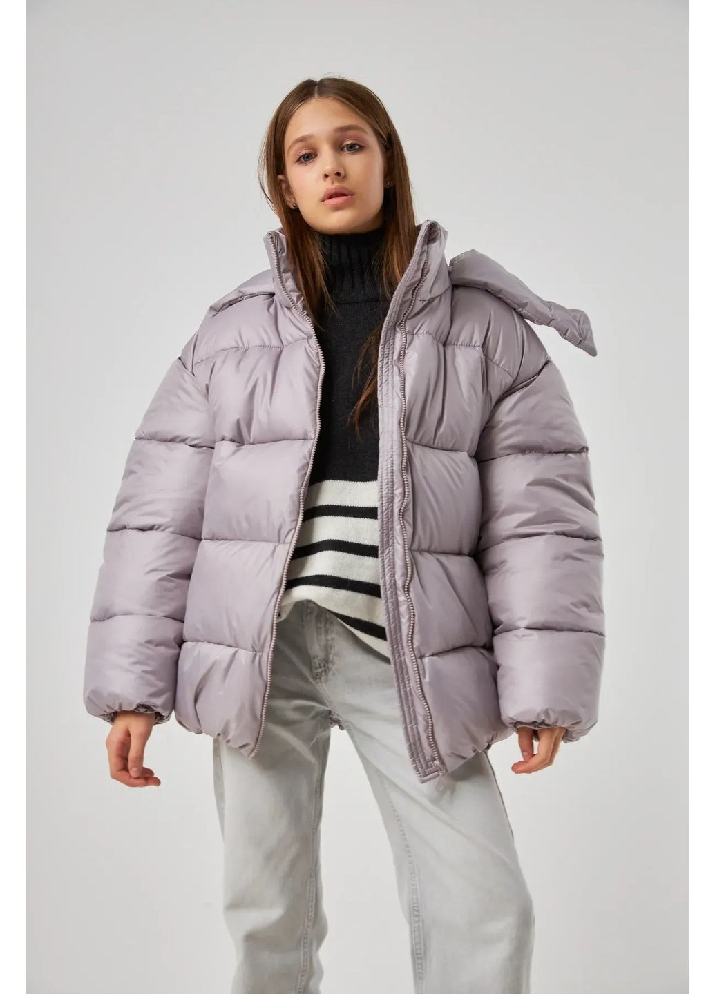 Розовая зимняя куртка зимняя пуховая для девочки Tair Kids