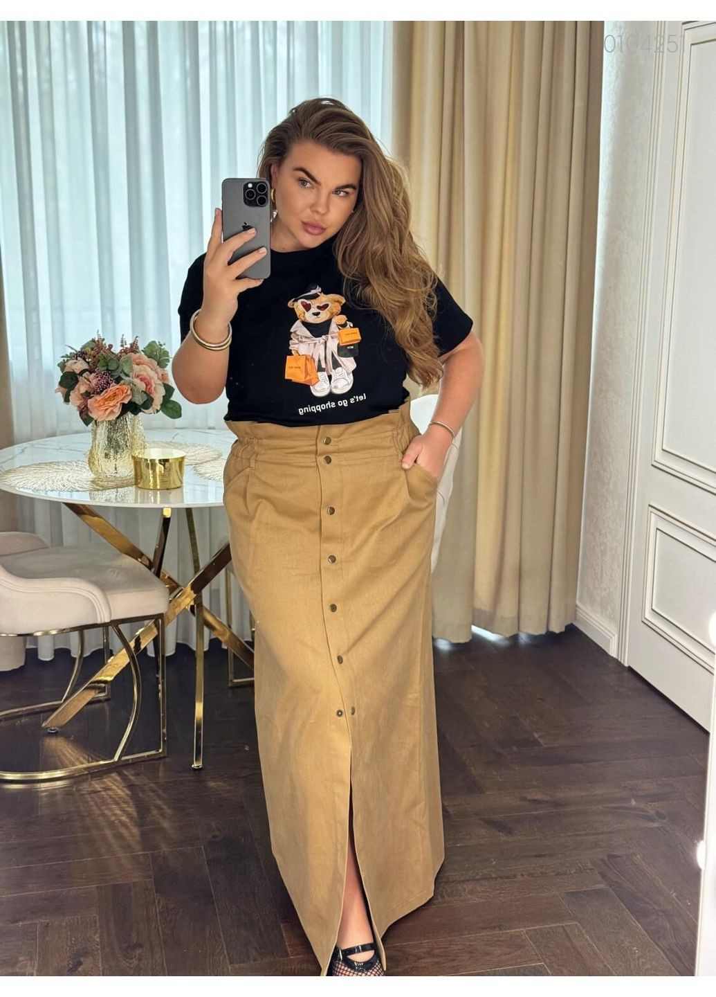 Желтая юбка юбка №12 (кэмел) 0104251 Peony