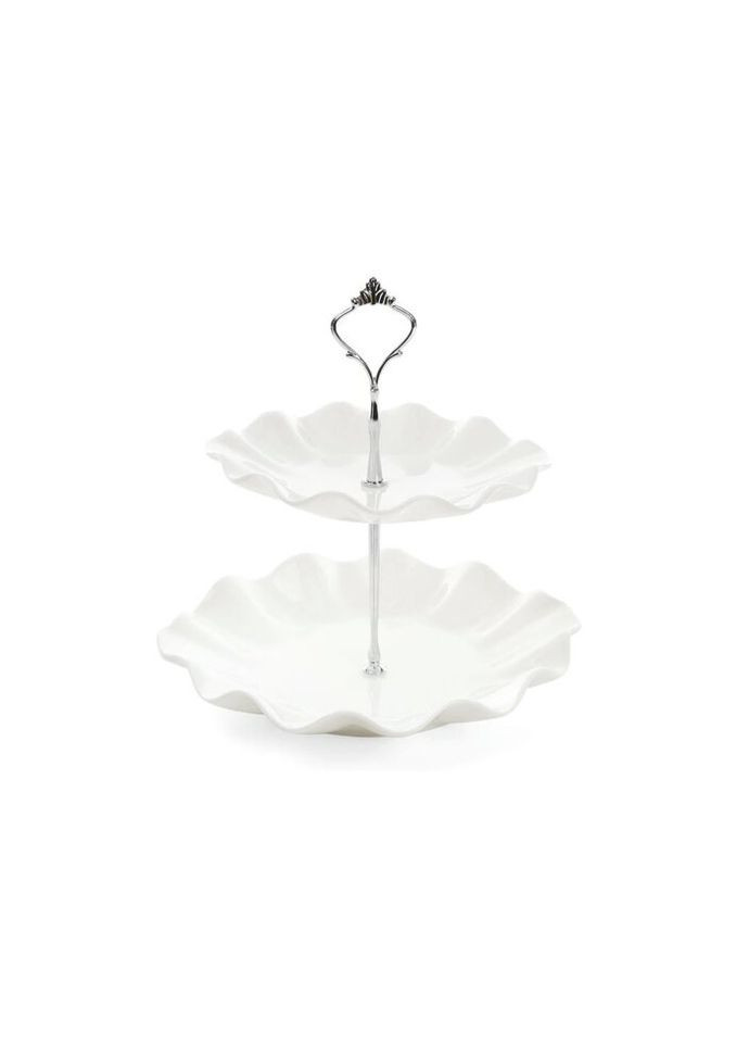 Фруктовниця 2-х ярусна Хвиля 988-135 24 см BonaDi (297158979)