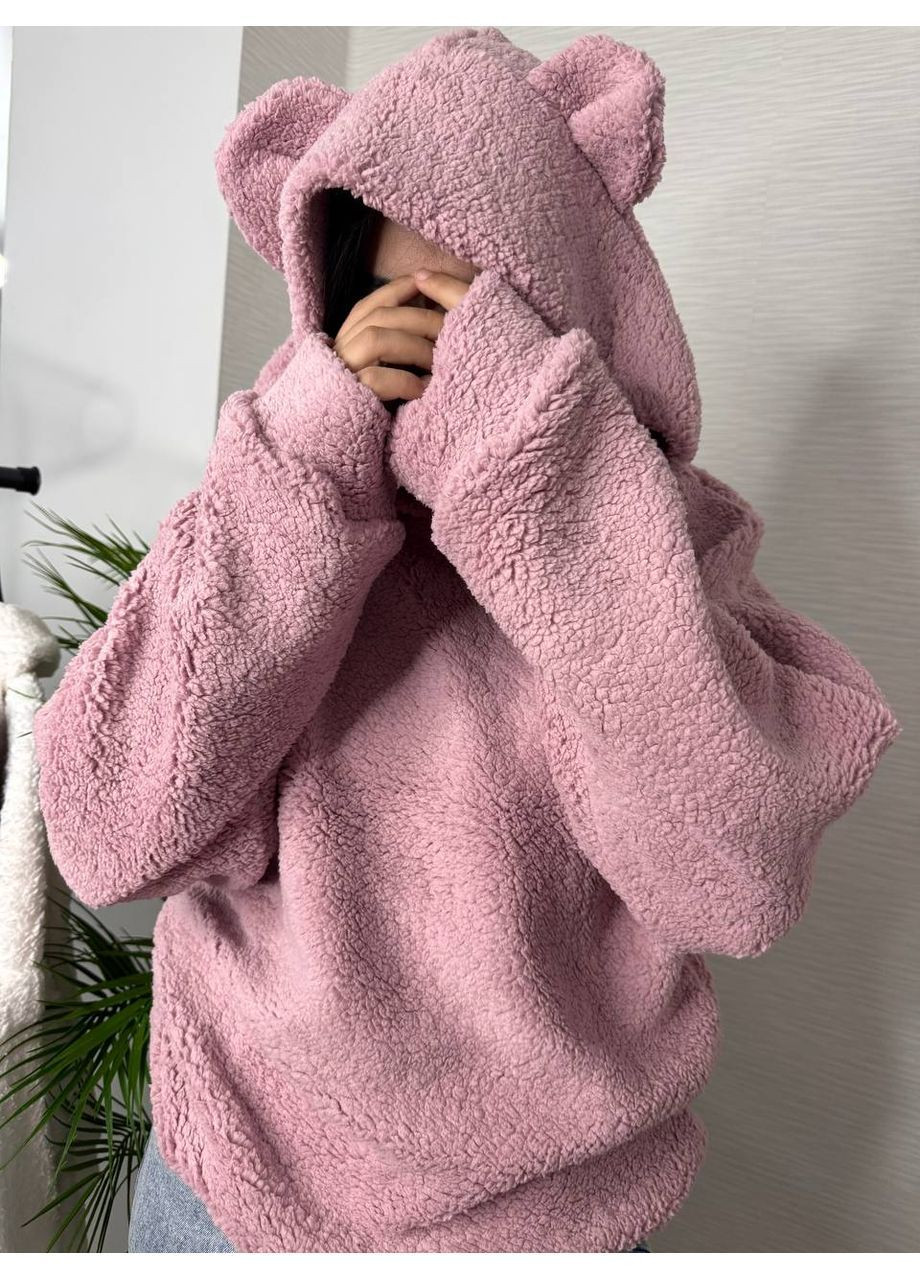 Плюшеве жіноче худі з вушками No Brand Р4939-385/3 (369402721)
