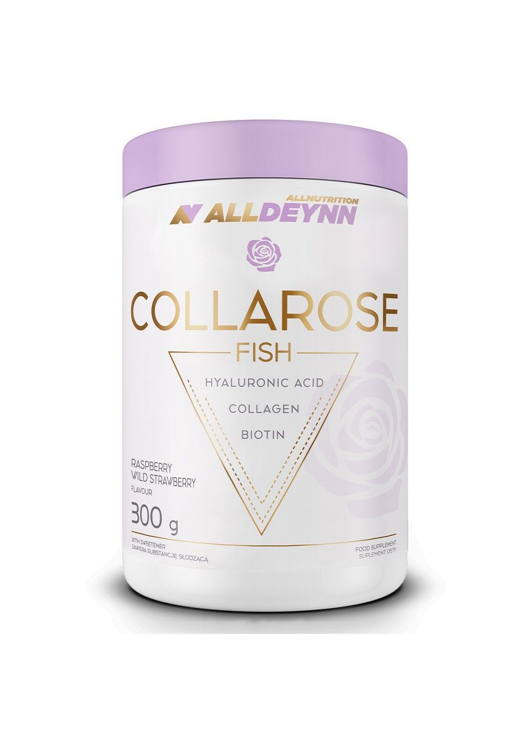 Рыбий Коллаген с Гиалуроновой Кислотой Collarose Fish - 300г Малина-Земляника Allnutrition (291161782)