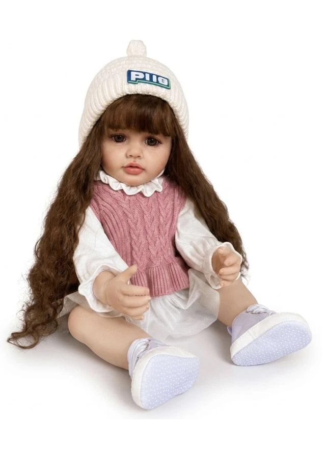 Реалістична Кукла Реборн 55 см повністю силіконова Doll Baby К0100414 Reborn (396245002)