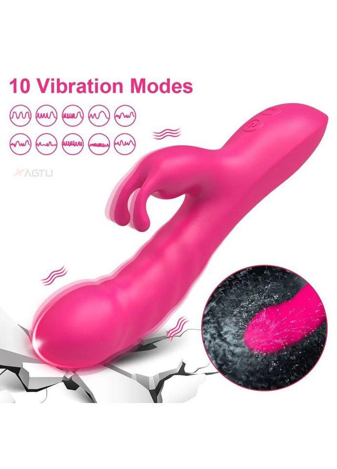 Вибратор клиторально-влагалищный Оргазмен 💥, двойной вибратор, вибратор кролик, вибратор на USB Ares (371392406)