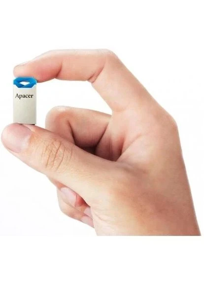 Флеш накопичувач USB 64Gb AH111, Silver/Blue, USB 2.0 (AP64GAH111U-1) AP64GAH111U-1 Apacer (395351684)