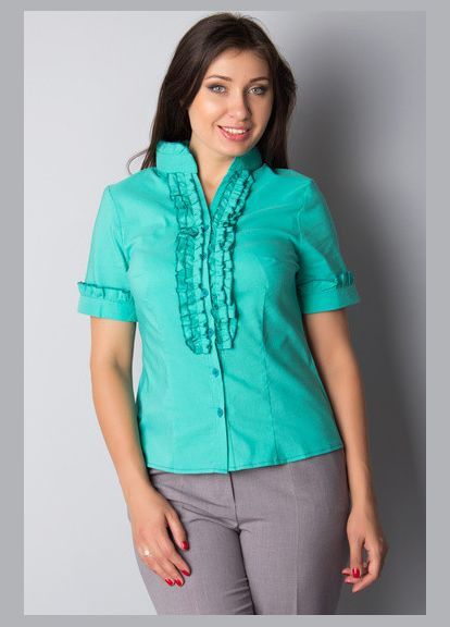 М'ятна сорочка м'ятного кольору з рюшами 2 Льва