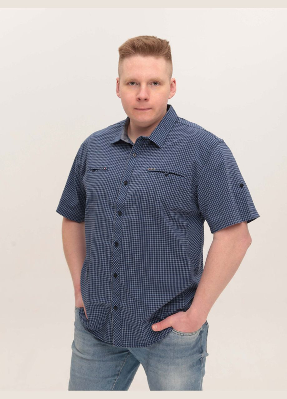 Темно-синяя повседневный рубашка в клетку Bagarda