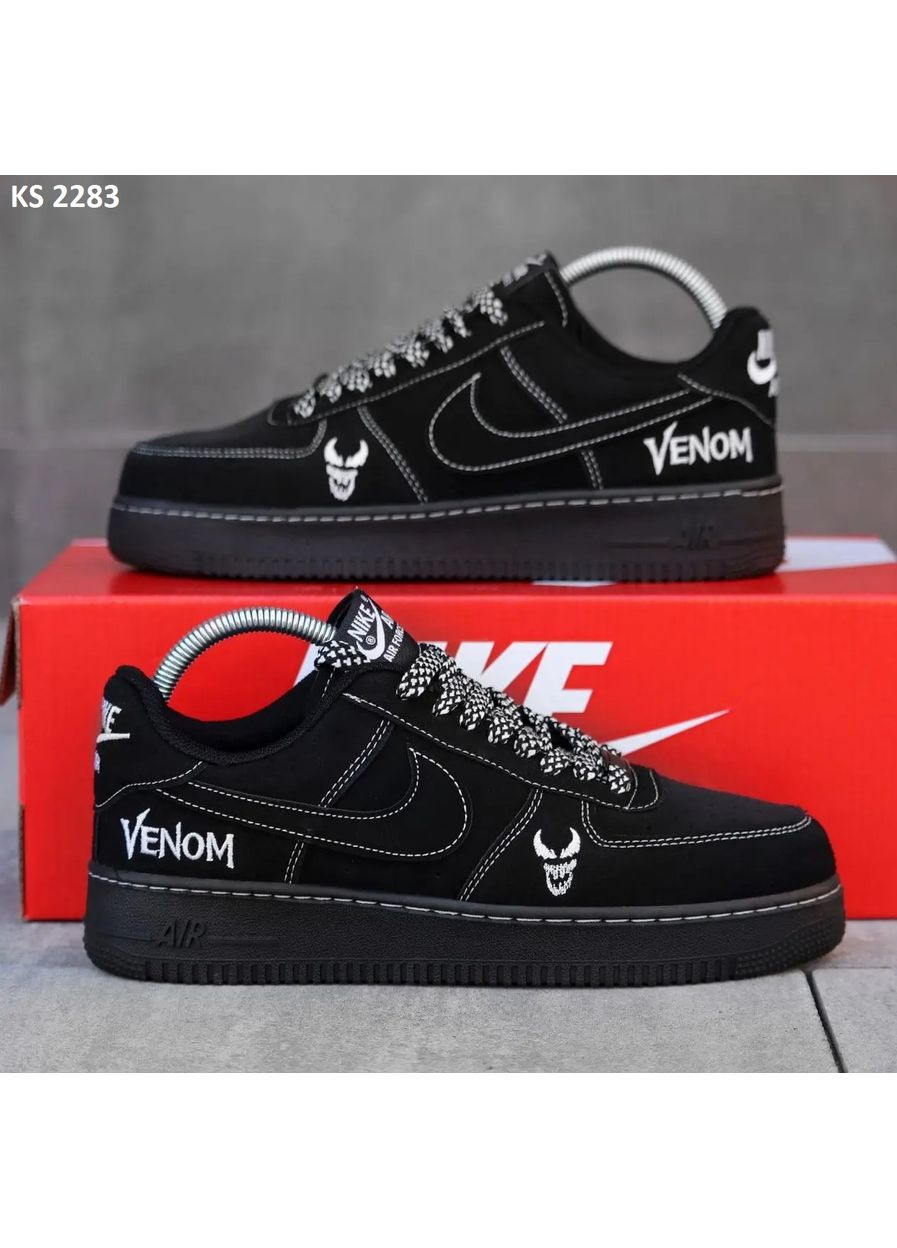 Чорні Осінні кросівки чоловічі nike air force low venom black найк аір форс 1 преміум No Brand