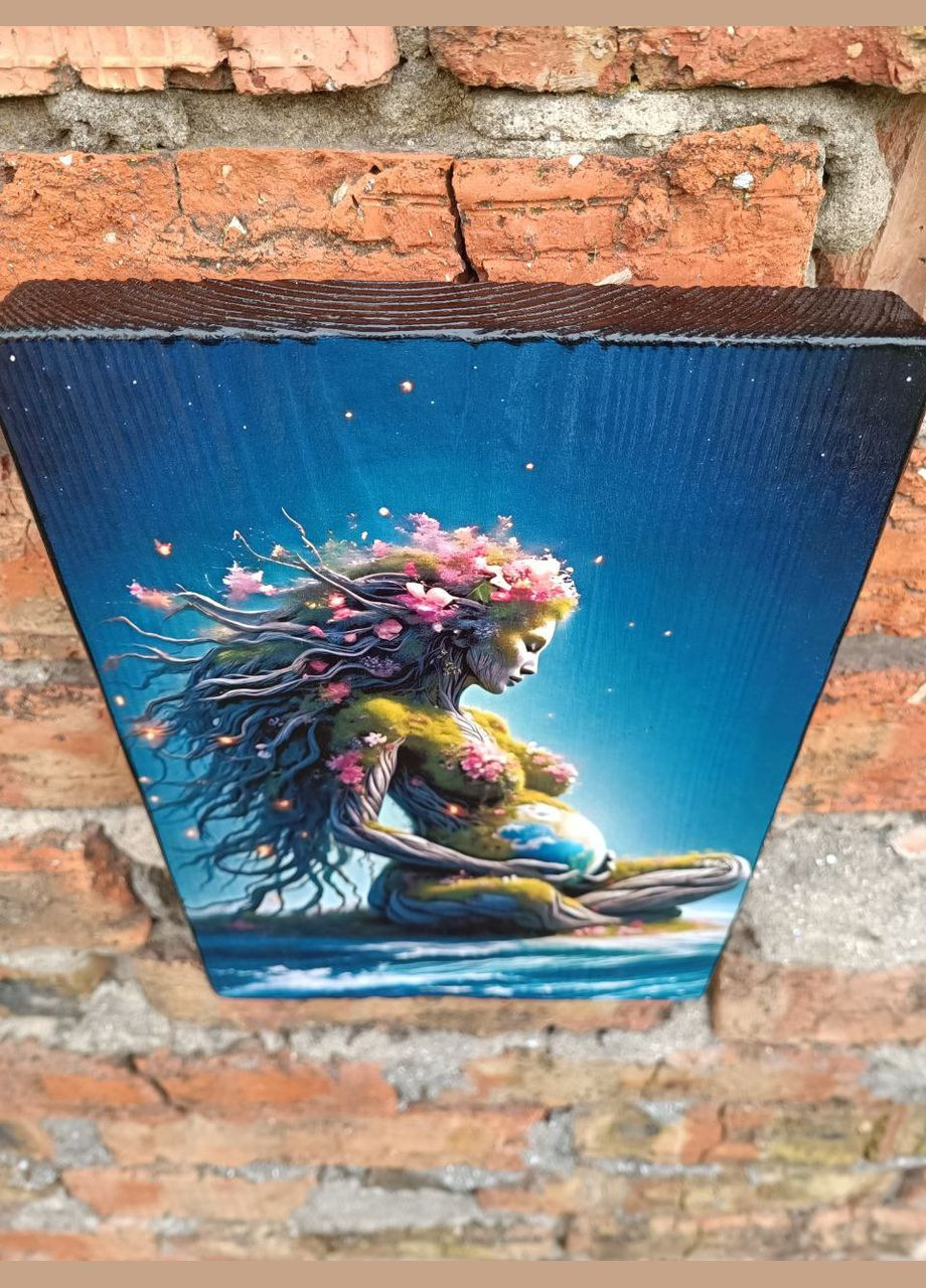 Деревянное панно "Мать-Земля - Покровительница жизни" Handmade (323161671)