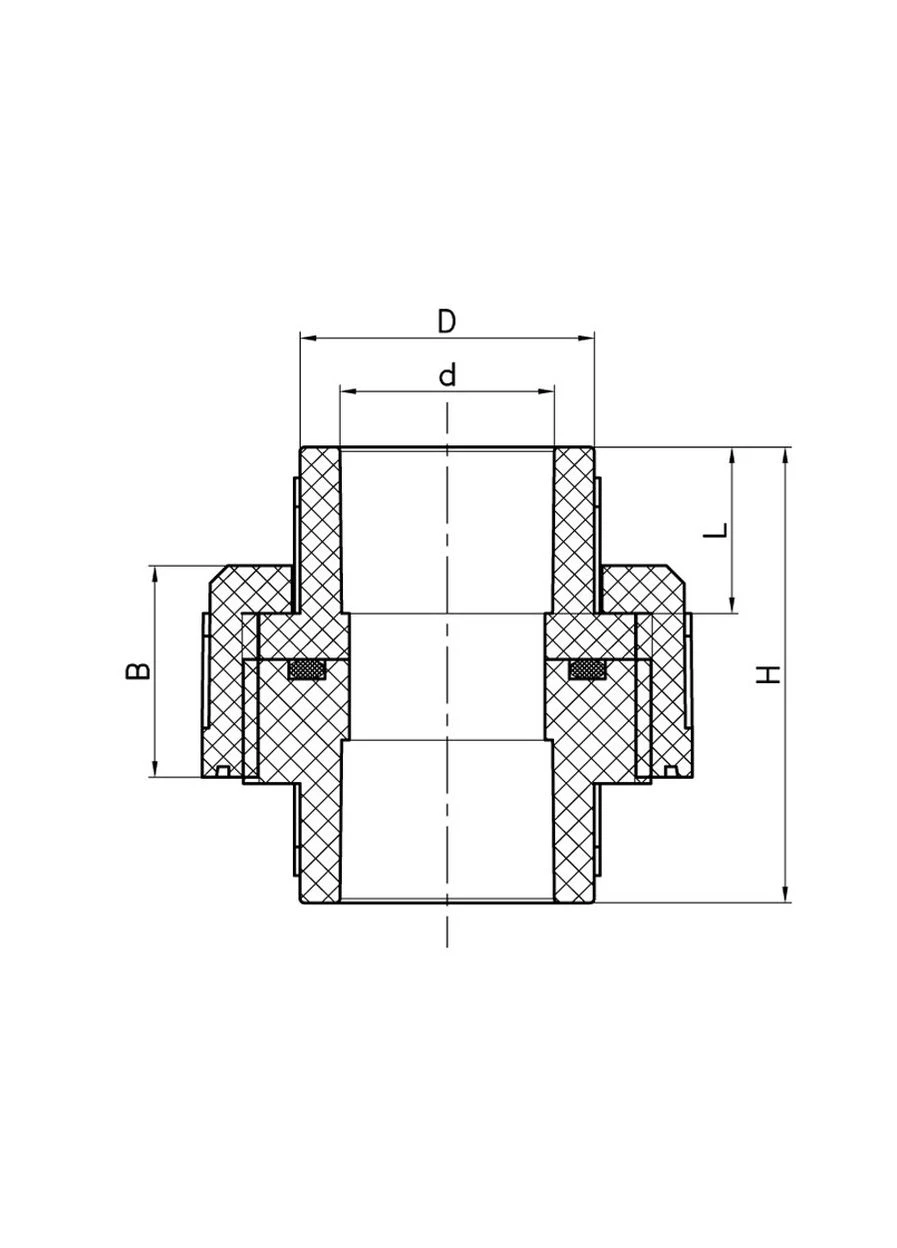 Муфта роз'ємна універсальна 63 PPR (KP2917) KOER K0273.PRO (388166261)