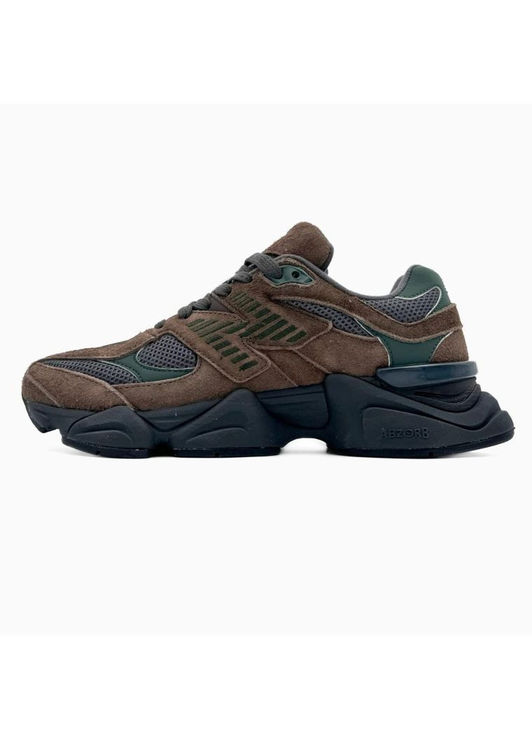 Сірі Осінні кросівки чоловічі new balance 9060 brown dark green нью беланс 9060 No Brand