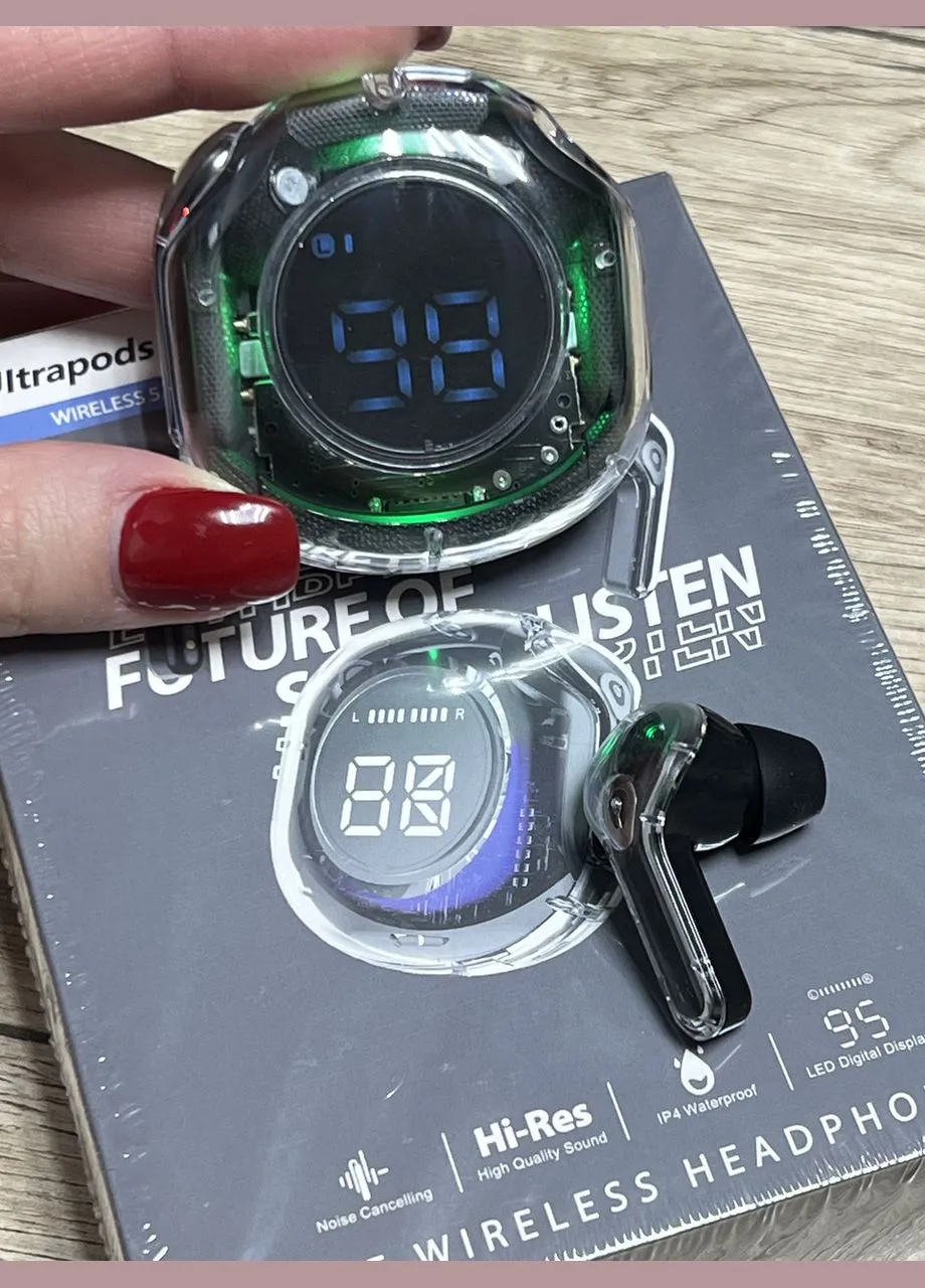 Бездротові Bluetooth навушники TWS Ultrapods Pro прозорі No Brand (346483806)