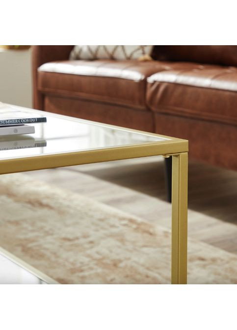 Журнальний столик Madison в стилі Loft золотистий Leobert (361951641)