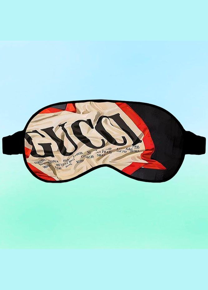 Маска для сна gucci Черная с принтом No Brand (315043838)