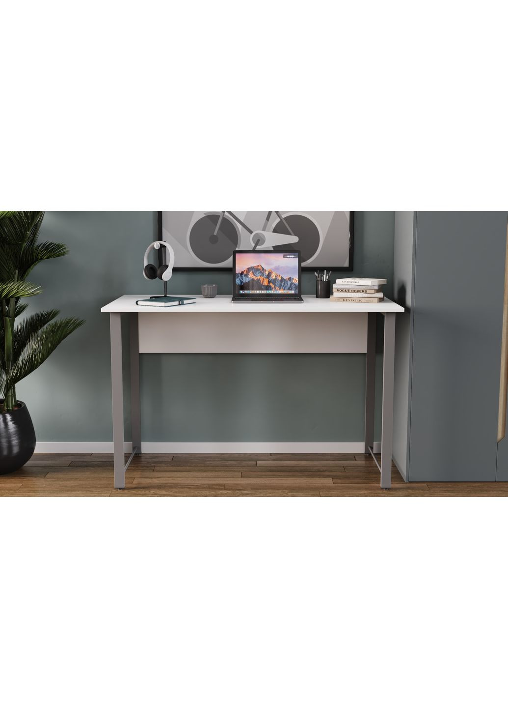 Компьютерный стол Курт 75x120x60 серый ДСП 16мм (FRD-101837) Ferrum-decor (353499858)