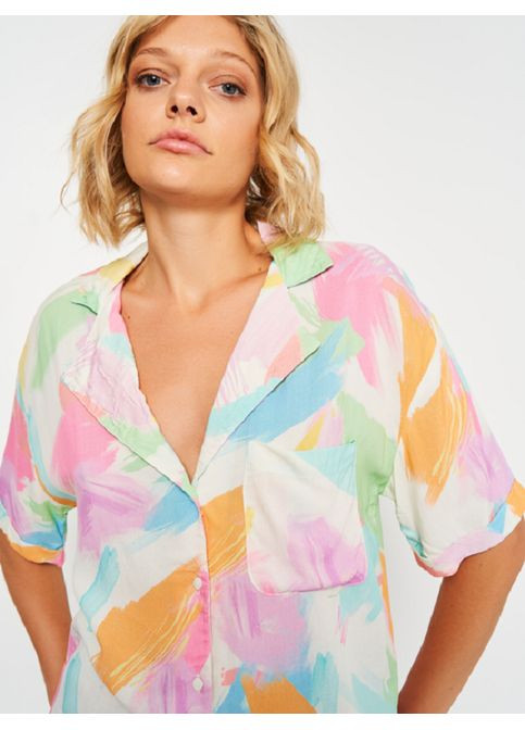 Розовая блуза весенне-летняя Stradivarius