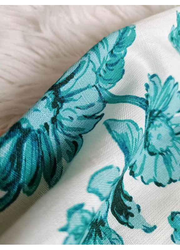 Белое медное льняное платье в цветочный принт Zara