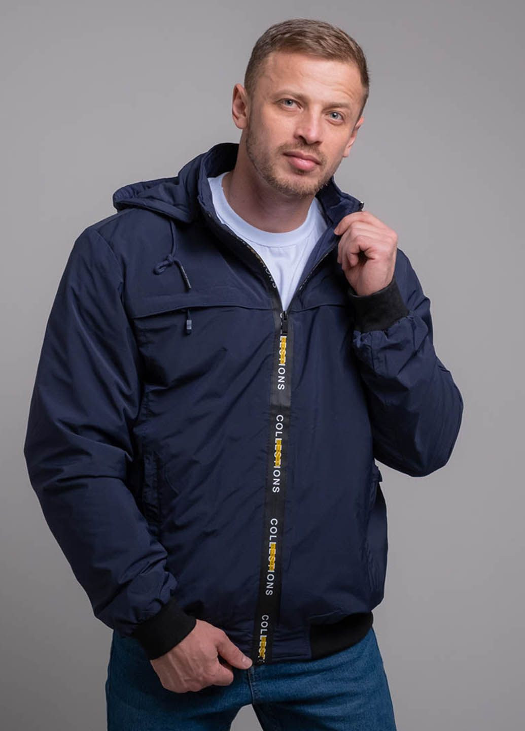 Синя куртка чоловіча синій демісезонна 338942 Fashion